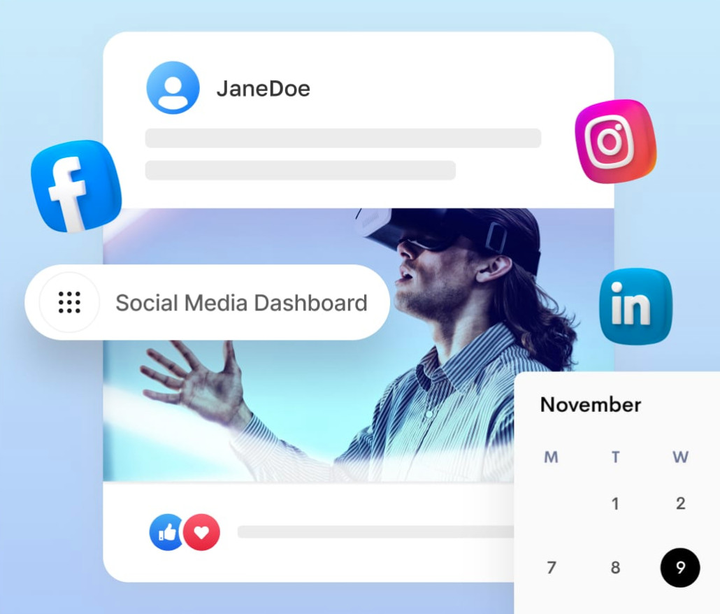 Erstelle, plane und poste in Sekunden